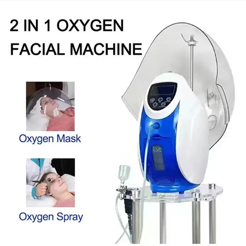 قناع الوجه الجمال الأوكسجين Jet جمال قبة لعلاج الخفيفة عالية البريدي O2Toderm الأكسجين تنشيط آلة الوجه Ampoule Hydra Oxygen