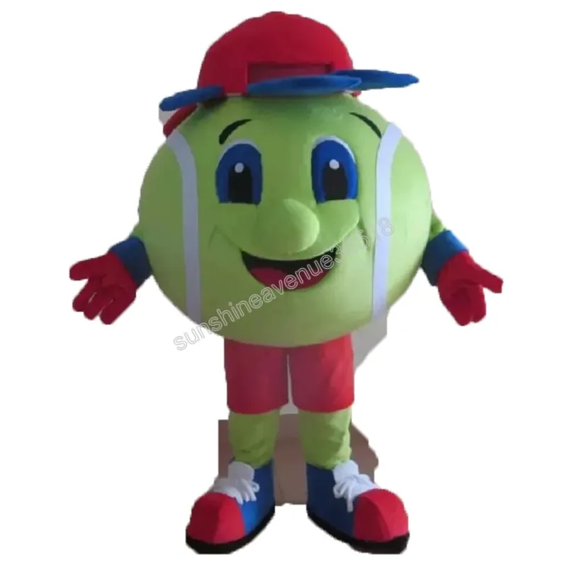 Tennisball mascotte kostuum top cartoon anime thema personage carnaval unisex volwassenen maat kerst verjaardagsfeestje buitenoutfitpak