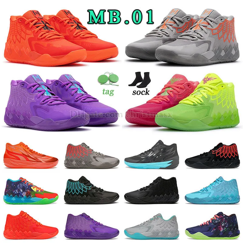 2023 OG MB.01 LeMelo Ball Lamelo Basketball Shoes Triple White, Purple ...