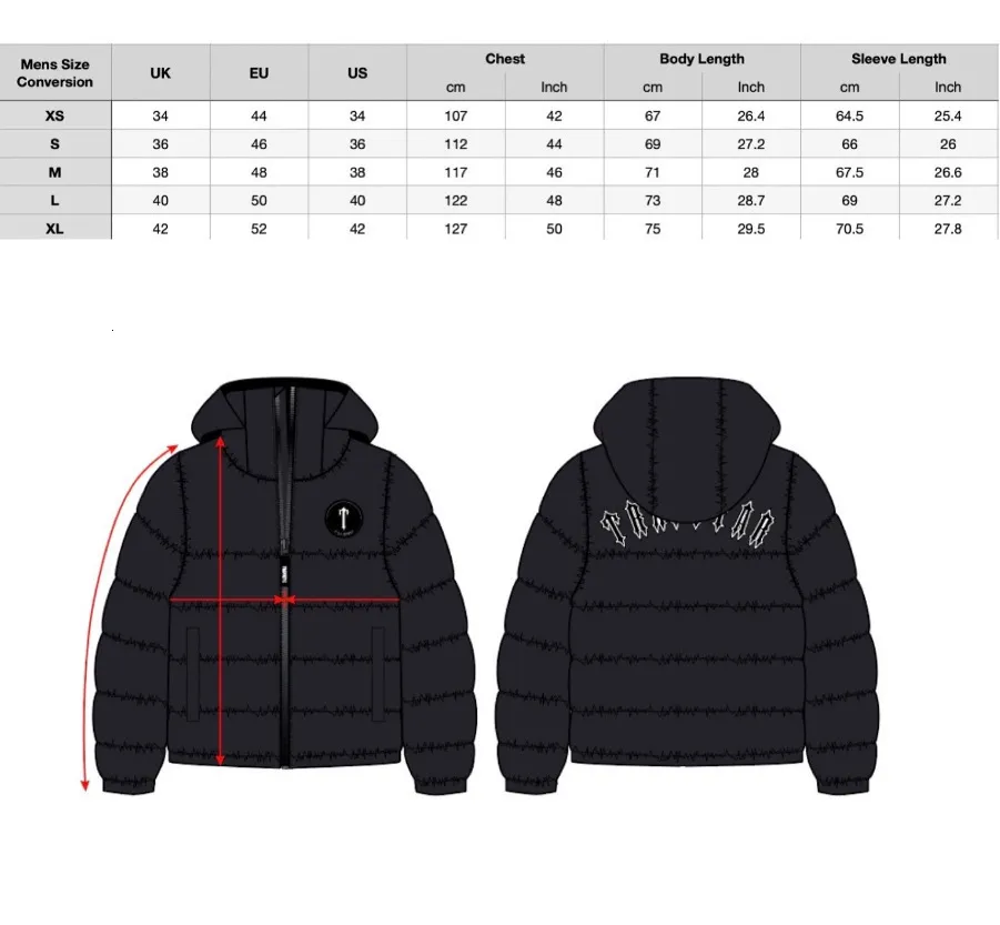 Designer Trapstars Windbreaker Hooded Hooded Black Puffer Designer Trapstars Windbreaker Hooded Hooded Black Puffer