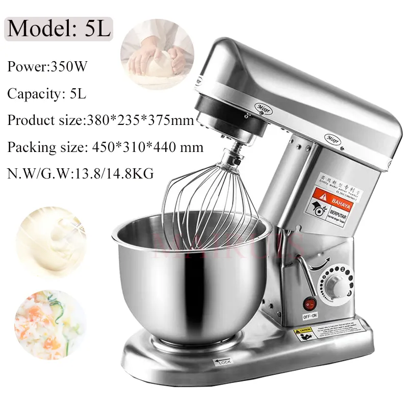 Stand Mixer Cucina Frullatore per alimenti Crema Uovo Frusta Torta Impastatrice Impastatrice Macchina per il pane