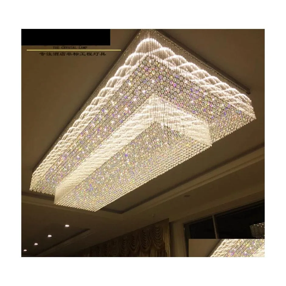 Kroonluiers el project verlichting kroonluchter op maat gemaakte rechthoekige lobby plafondlamp keramische sieraden showroom verkoop zandtafel led drop de dh5x9