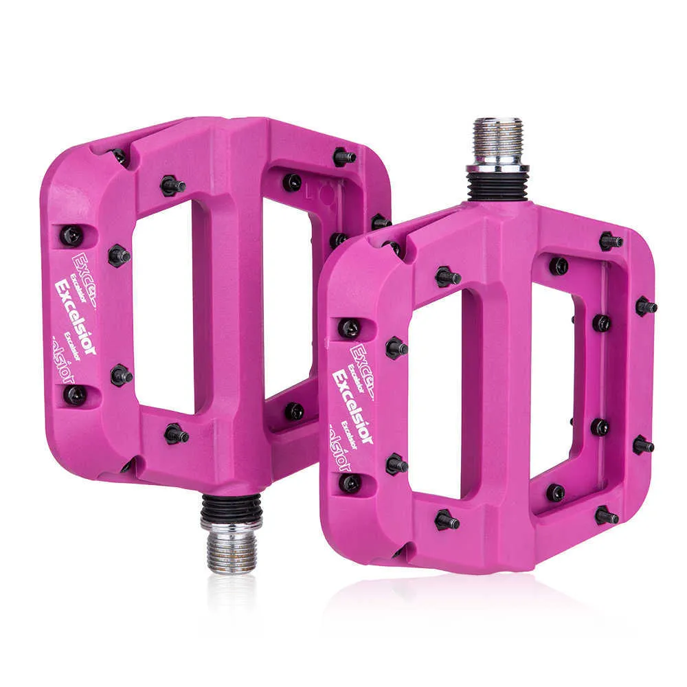 Bike Pedals MTB Bike Pedal Nylon 2 Bearing Composite 9/16 Mountain Bike Pedals High-Strength Non-Slip Bicycle Pedals Surface for Road BMX MT 0208