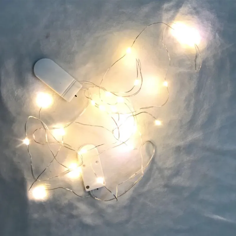 30 LED 9.8ft Copper Wire String Lights Batteris drivs avl￤gsna vattent￤ta ￤lvstr￤ngar ljus f￶r inomhus utomhus hem br￶llop fest dekoration varm vit usalight