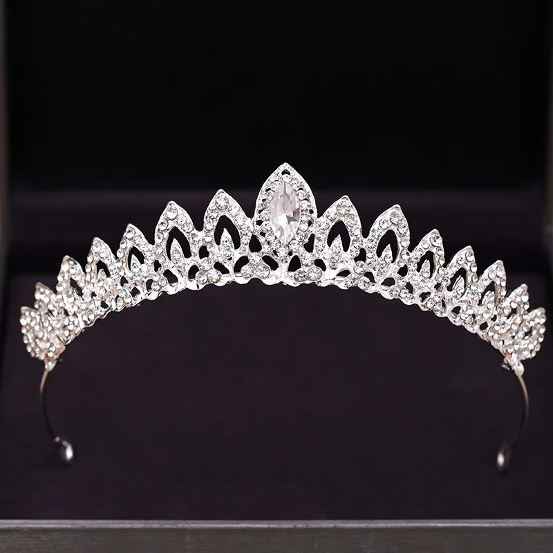 Nuevos tocados joyería de cristal Tiara corona aleación diamantes de imitación novia pequeña corona diadema tocado de boda