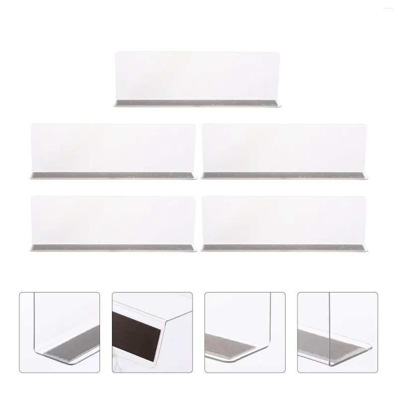 Toilet Seat Covers 5Pcs Plastic Shelf Divider Storage Dividers Store Goods Separator Closet Organizer