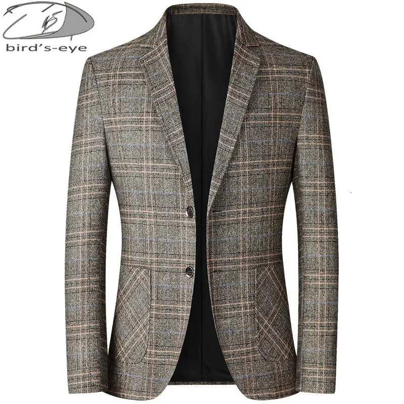 Mens ternos blazers jaqueta checada outono e inverno estilo fashiontop slim fashionpop