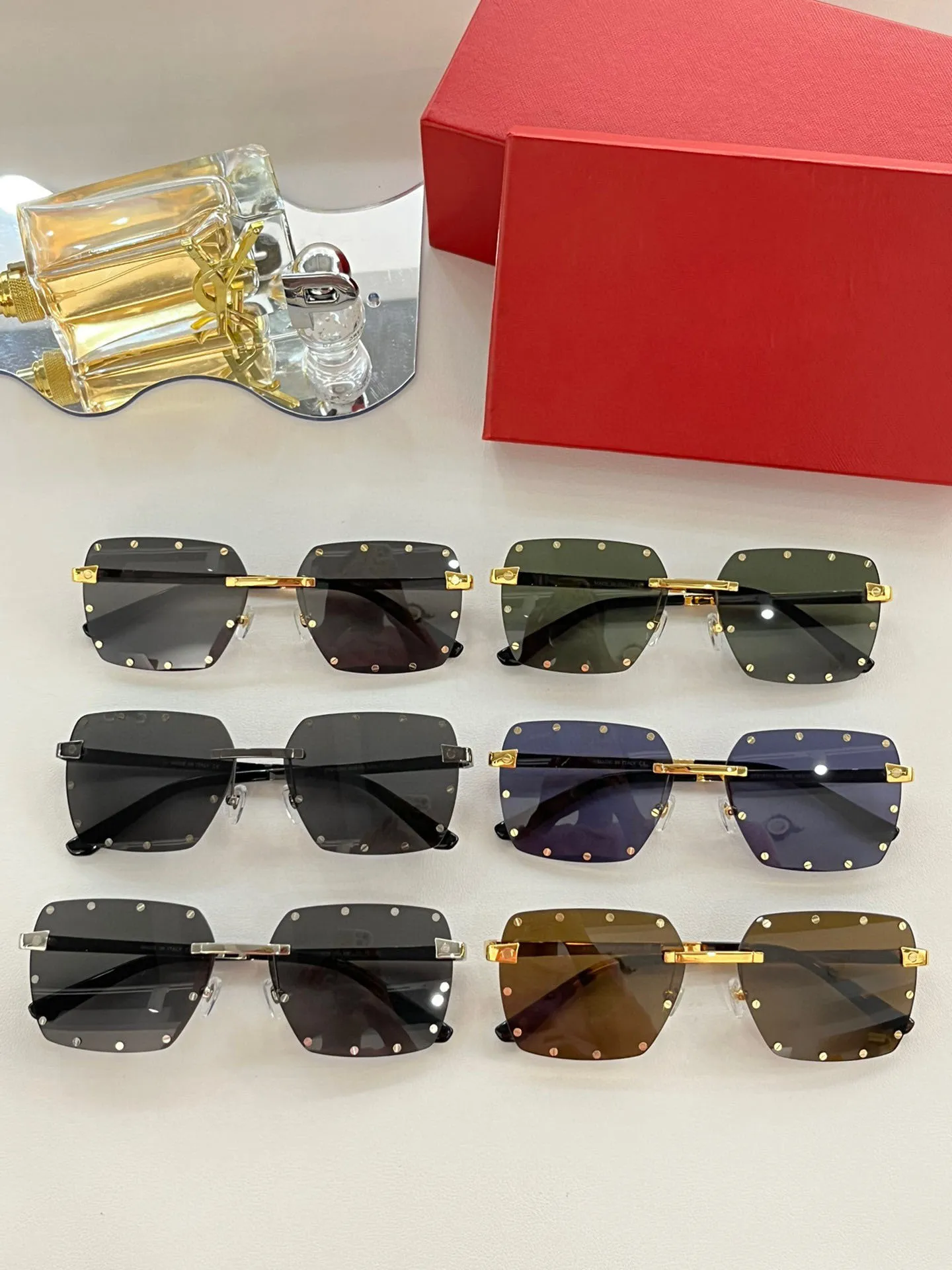 Männer Sonnenbrillen für Frauen neueste Verkauf von Mode -Sonnenbrillen Männern Sonnenbrille Gafas de Sol Glass UV400 Objektiv mit zufälliger Matching Box 91