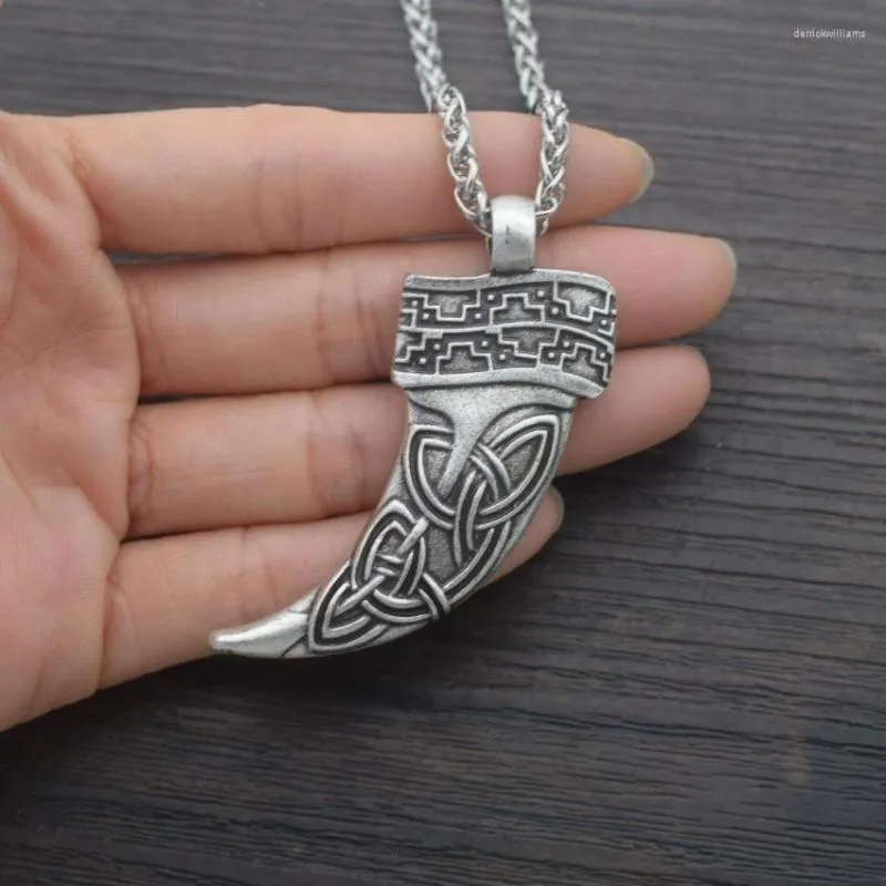 Hänge halsband 12st viking celtics varg imitation tandhalsband för kvinnor män amulet punk smycken