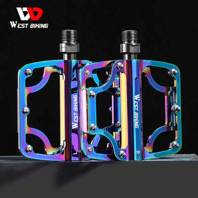 West Biking Ultralight Aluminium Alloy Titanium Mtb Pedals With 3