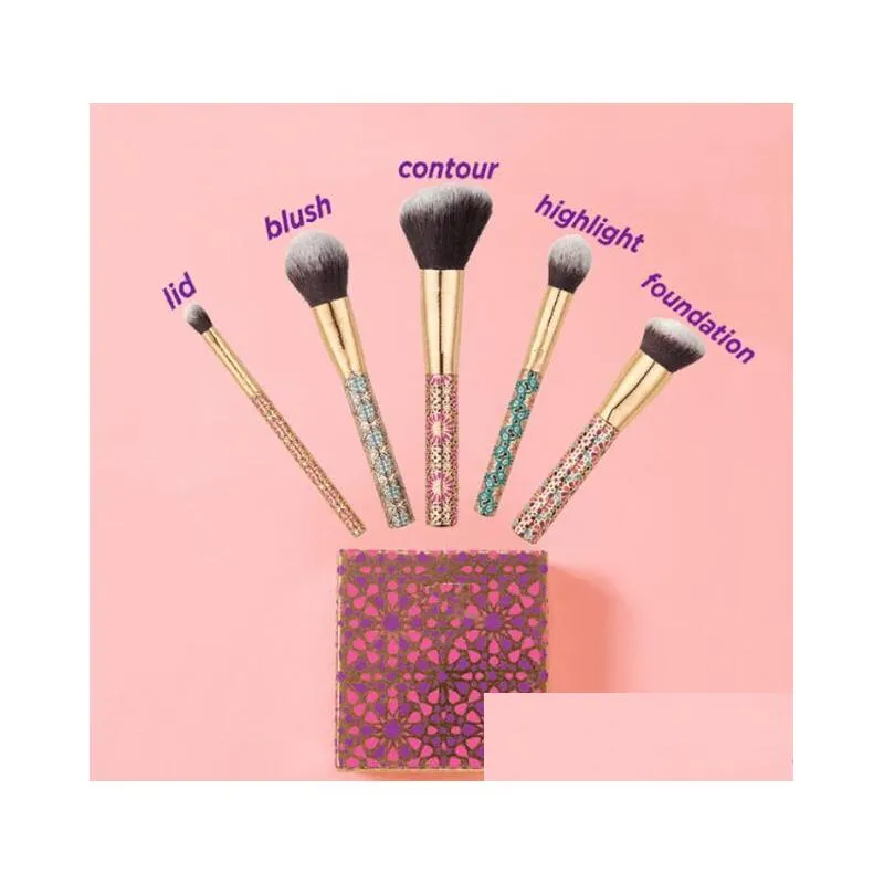 Pinceaux De Maquillage Outils Ensemble Artf Accessoires Brosse 5 Pcs Ensembles Mtifunction Kit Drop Delivery Santé Beauté Dhk3R