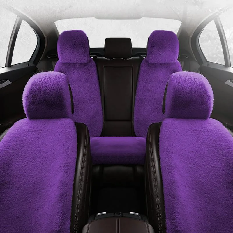 Auto -stoelbedekkingen Winterbedekking Multicolor kussen PLUSH SQUARE PAD Volledig set voor JMC Landwind Irmscher Coupe Senator