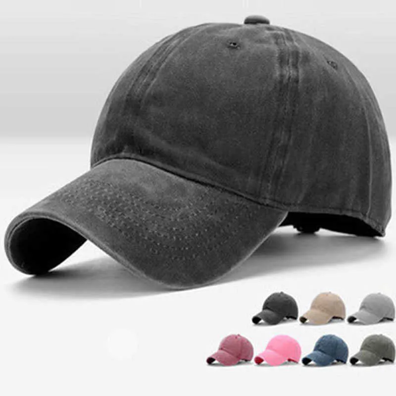 Casquettes de baseball Vintage unisexe couleur unie printemps chapeaux été casquettes de plein air lavé casquettes de baseball Cowboy Jeans chapeau soleil casquettes réglables pour femmes G230209