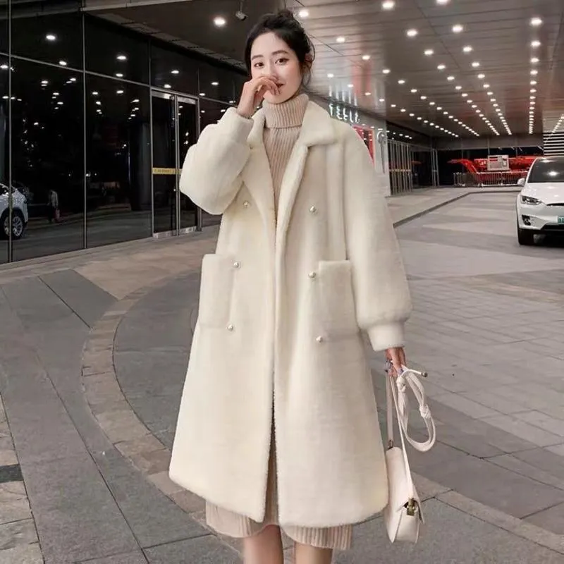 Women's Fur & Faux Female High Grade Coat Style Wear Foreign Autumn And Winter Plush Gold Fashion WomanWomen's Women'sWomen's