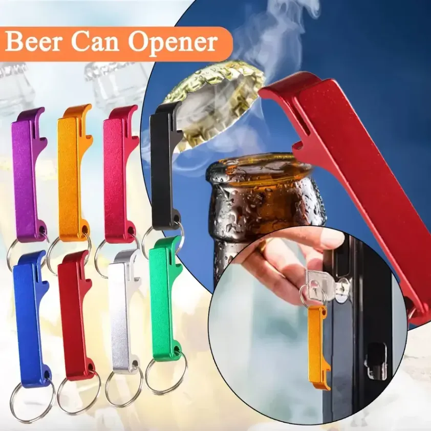 Tragbare Bier Flaschenöffner Schlüsselbund Tasche Aluminium Bier Dosenöffner Bier Bar Tool Gadgets Sommer Getränke Zubehör FY3432 bb0210