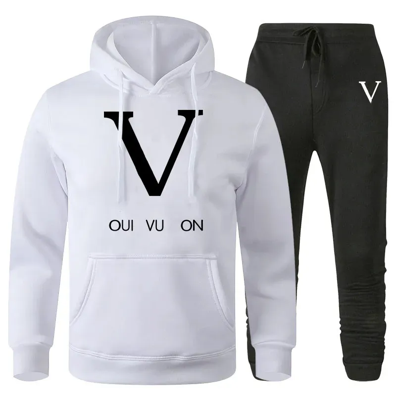 Mode höst vinter Herr träningsoveraller dam designerkläder Set Hoodie Byxa jacka Casual Sweatshirt teknisk fleece Louishoodies joggingbyxor Tryck SweatSuit