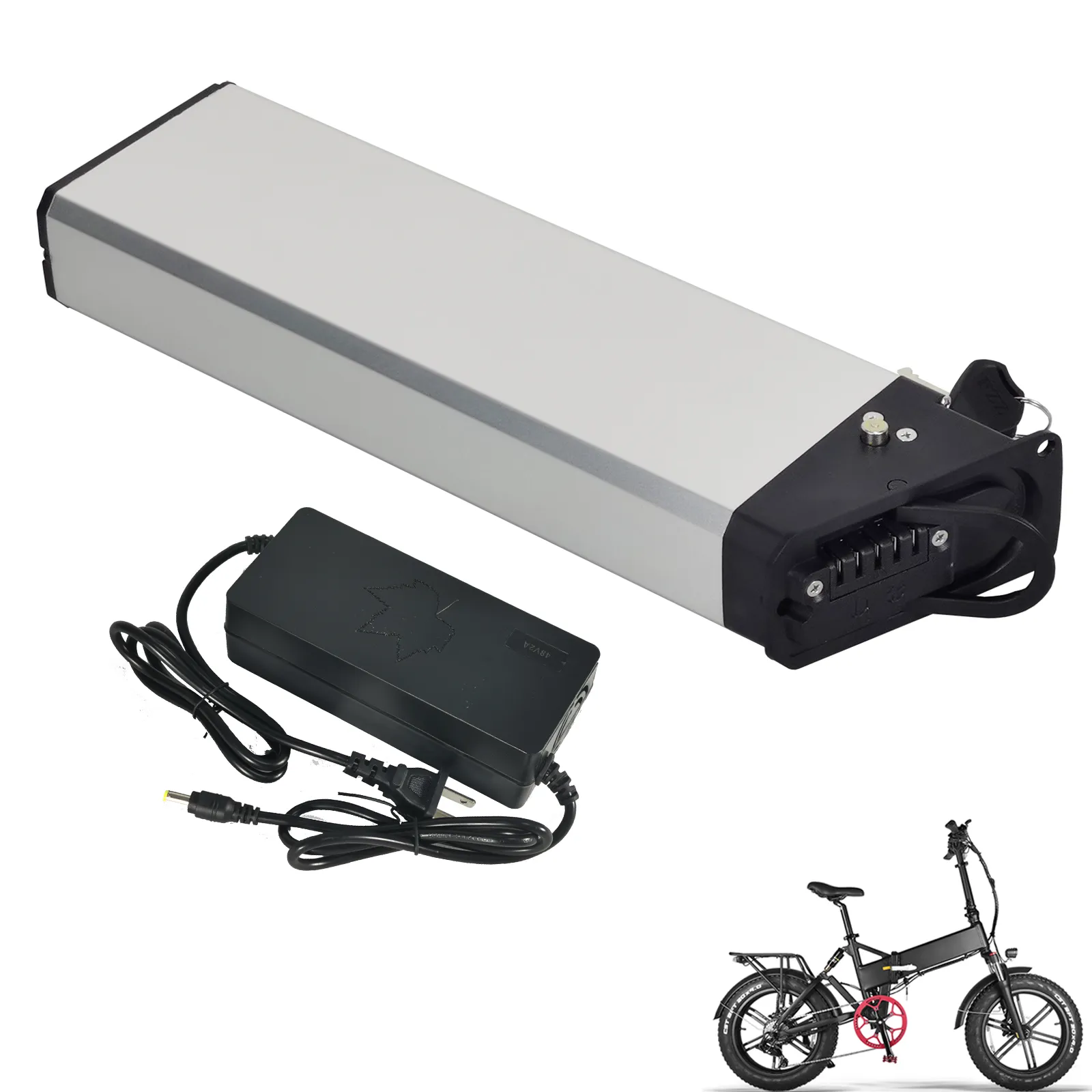 EU USA Warehouse 48V litiumjonbatteri 52V 48Volt Folding Electric Bicycle Ebike Batterier 48 Volt 17.5AH Batteri för Mate X Electric Bicycle 500W 750W 1000W Motor