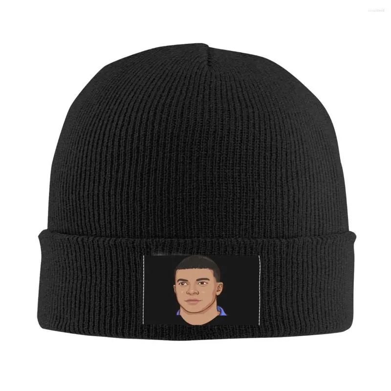 Berets mbappe km voetbal Skullies beanies caps mannen vrouwen unisex straat winter warme breien hoed volwassen voetbal motorkap hoeden