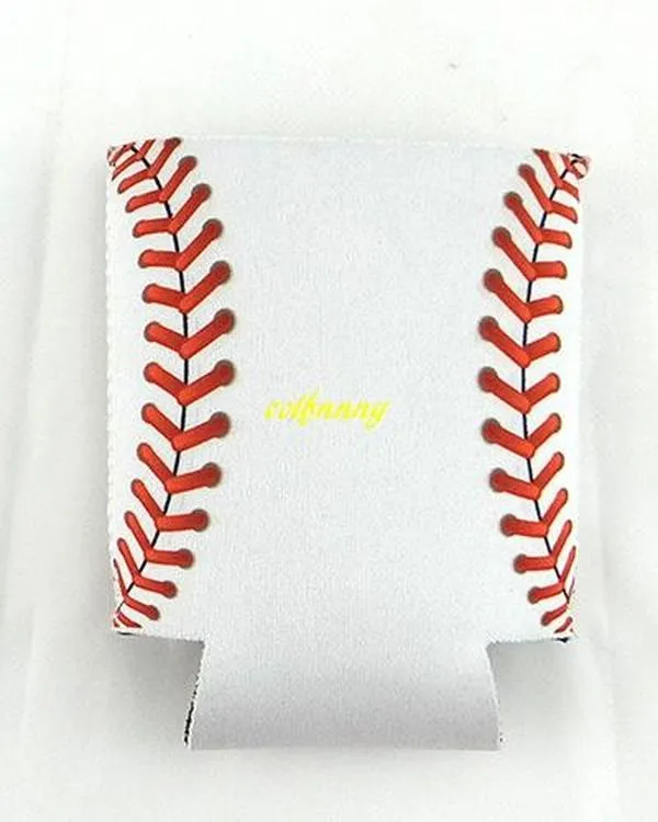 Monogramme en néoprène Baseball Can Cooler holder case Softball Strings Can Insulator Cola bottle Cover case