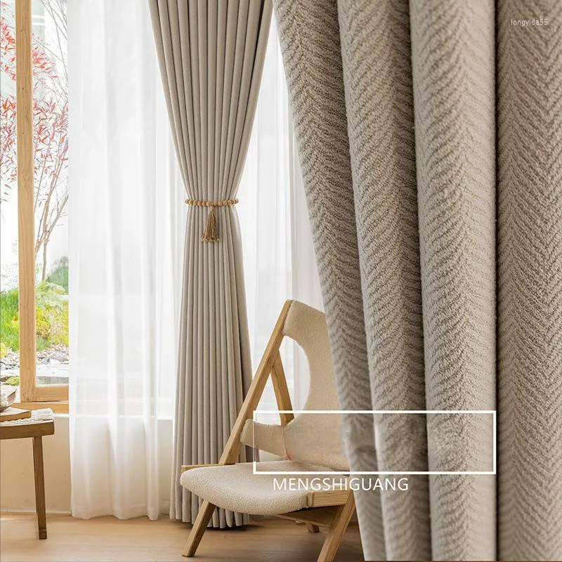 Rideau moderne minimaliste occultant salon baie vitrée rideaux épaissi crème solaire chambre insonorisé luxe El rideaux