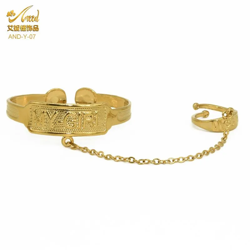 Bracelet en or pur africain pour enfants, bijoux de dubaï, bracelets pour femmes nés, manchettes de luxe de styliste extensibles pour garçons, vente en gros