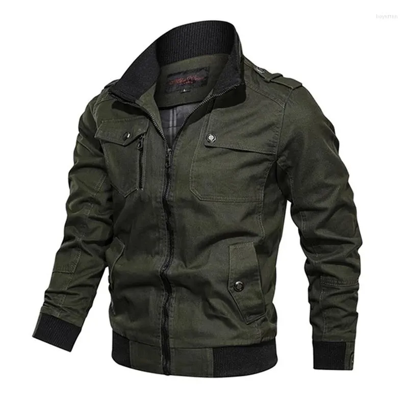 Vestes pour hommes 2023 Veste militaire Hommes Automne Hiver Coton Coupe-vent Pilote Manteau Armée Bomber Cargo Vol Mâle Vêtements