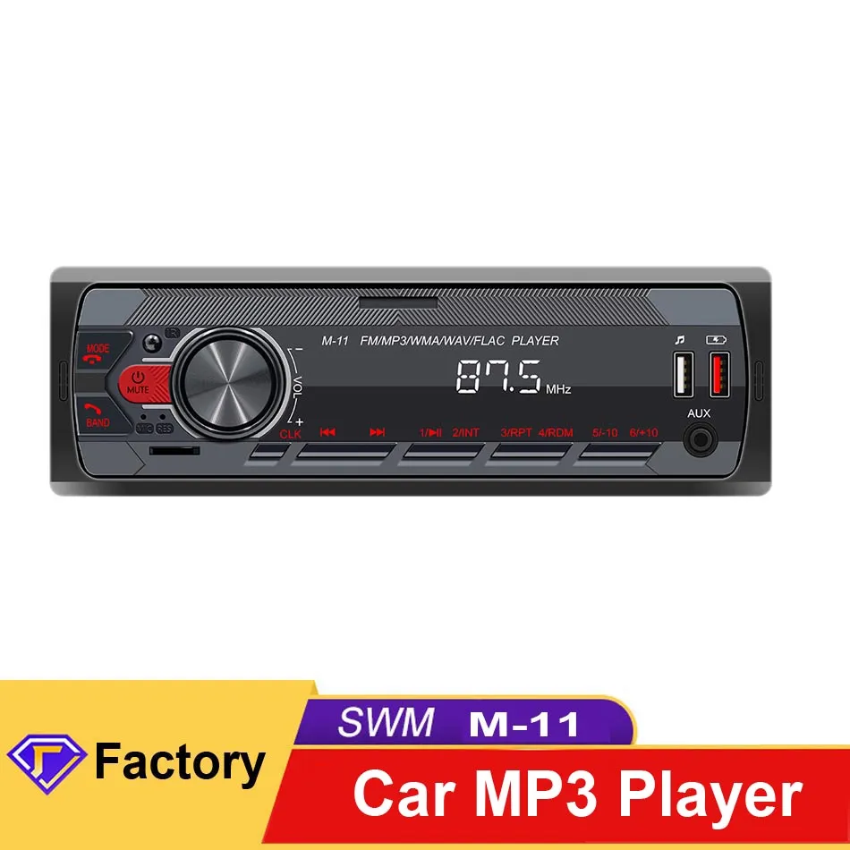 20241 Din Car Stereo Receiver Auto Radio MP3 Player Bluetooth FM Radio mit USB SD Aux Eingabe ISO Port Autoradio M 11