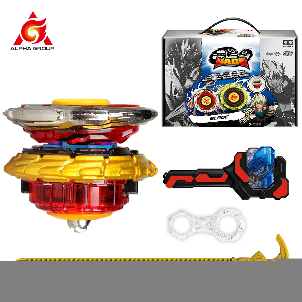 Spinning Top Infinity Nado 3 Crack Series 2 In1 Split Spinning Top Metal Nado Gyro Battle Gyroscope met Launcher Anime Toy Kid Gift 230210