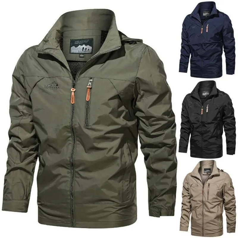 Herren Daunenparkas Männer Winter Fleece Dicke Warme Mode Windjacke Mantel Outwear Trench Lederjacke Langarm Lässige Armeegrüne Mäntel