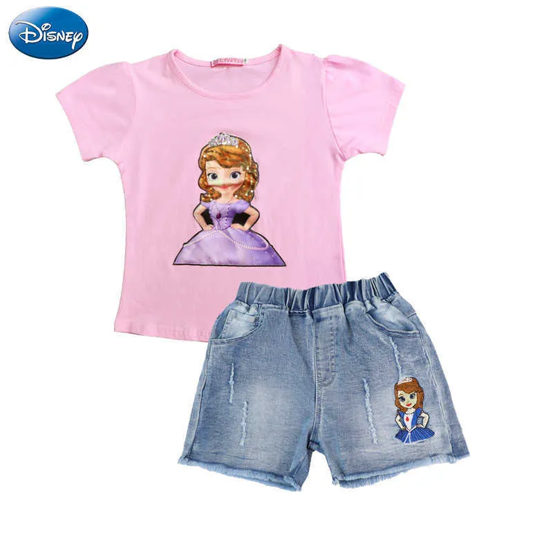 Ensembles de vêtements Sofia filles vêtements ensembles été bébé enfants à manches courtes haut shorts 2pc tenues fille enfants coton t-shirt vêtements costume W230210