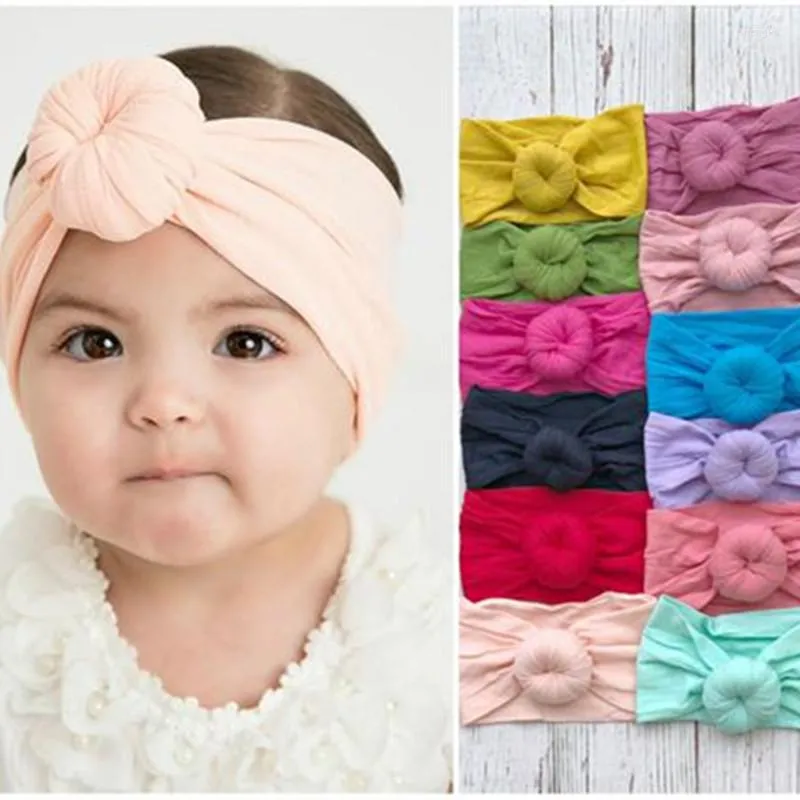 Acessórios para o cabelo 12 PCs/lote redondo nylon enrola a bandana da cabeça da cabeça de turbante largo