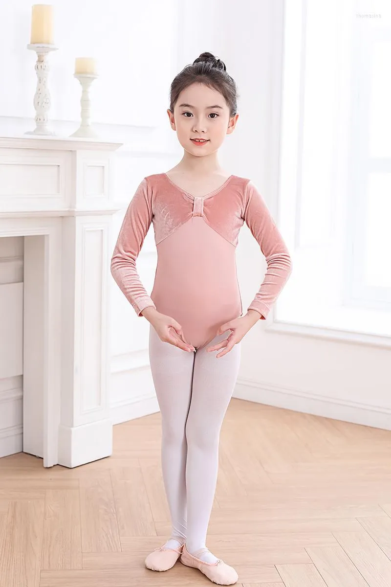 Scene Wear Ballet Dance Leotard Children Long Sleeve Practice Dancing Girls Gracieful Swan Gymnastics Leotards