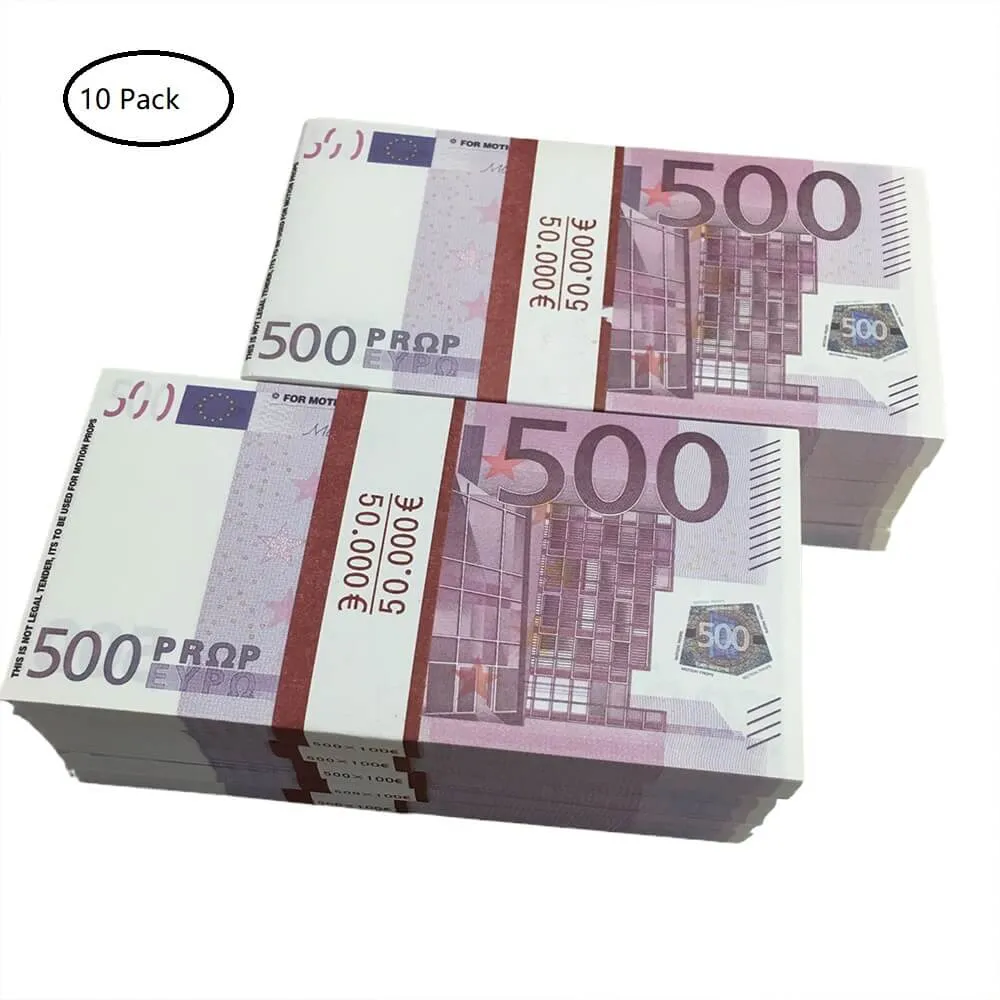 Prop Money Toy Party Games copia 10 20 50 100 Party banconote in denaro falso finto billet euro play Collezione GiftsI6KT