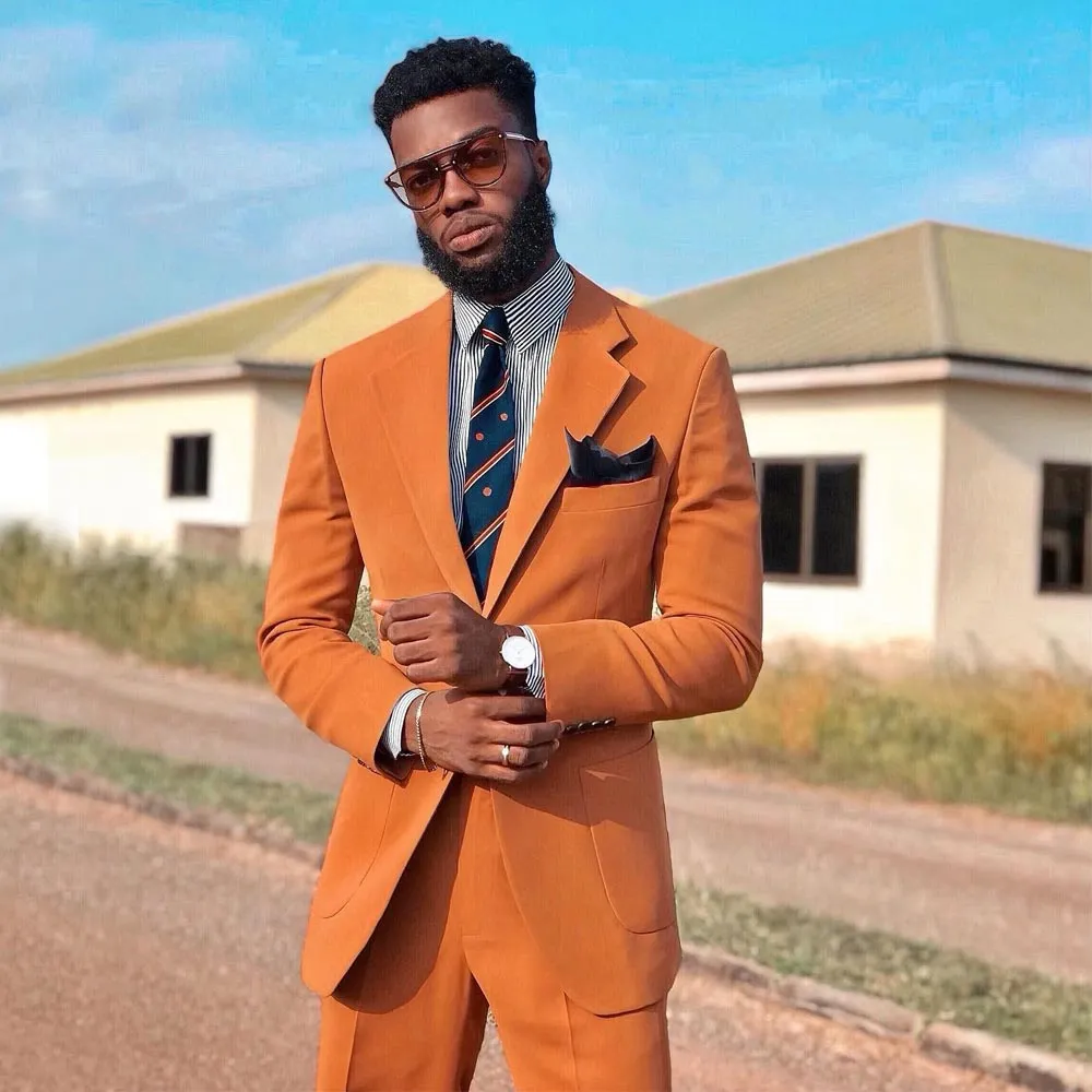 Orange groomsmen attire hotsell
