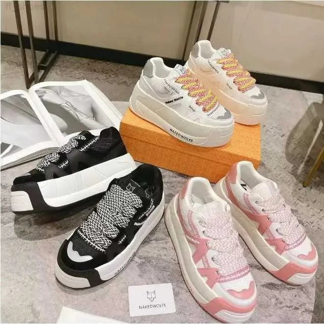 2023 Naked Wolfe Sneaker Low-Top-Tennis-Freizeitschuhe Kosa Slider Sinner Hyde Heidy City Damen Herren Plateauschuhe Dicker Boden Reiseschuhe Größe 35-45