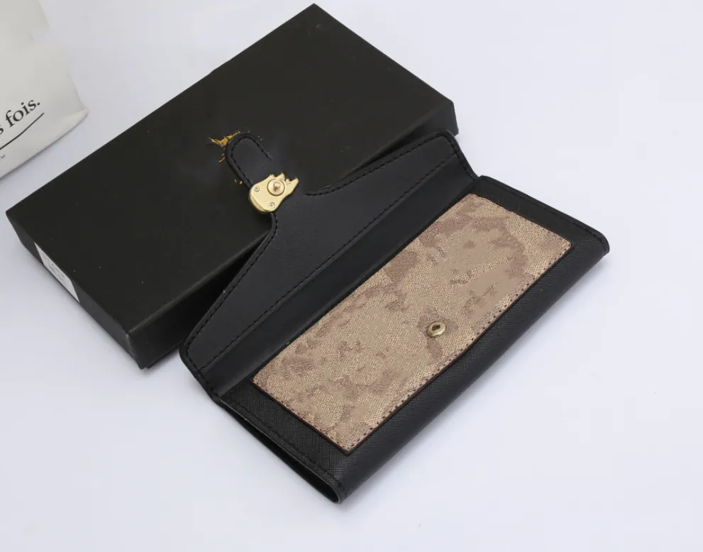 Hochwertiges mehrfarbiges Münzgeldbörse aus hochwertigem Leder, langes Portemonnaie, Kartenhalter, klassisches Reißverschlussfach