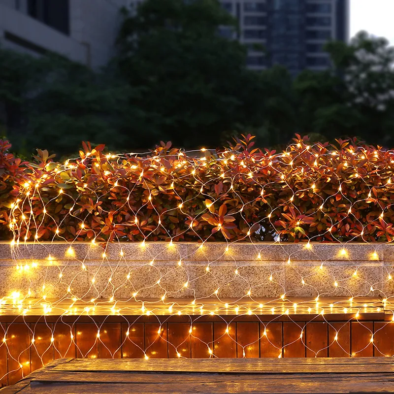 30 V Światła siatki Net Lights 200 LED LIGHT 9.8 FEET x 6,6 FEET Niskie napięcie 8 Tryby odpowiednie na wesela choinki krzewy ogrody dekoracja wnętrza dekoracja wnętrz