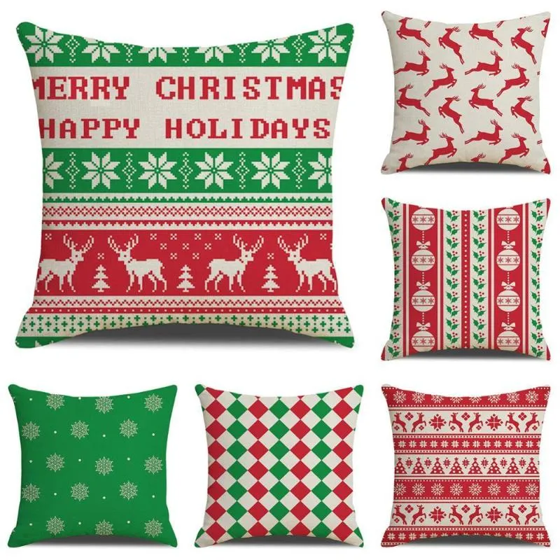 Cuscino natalizio in microfine Happy Covers decorativo per la casa per soggiorno camera da letto