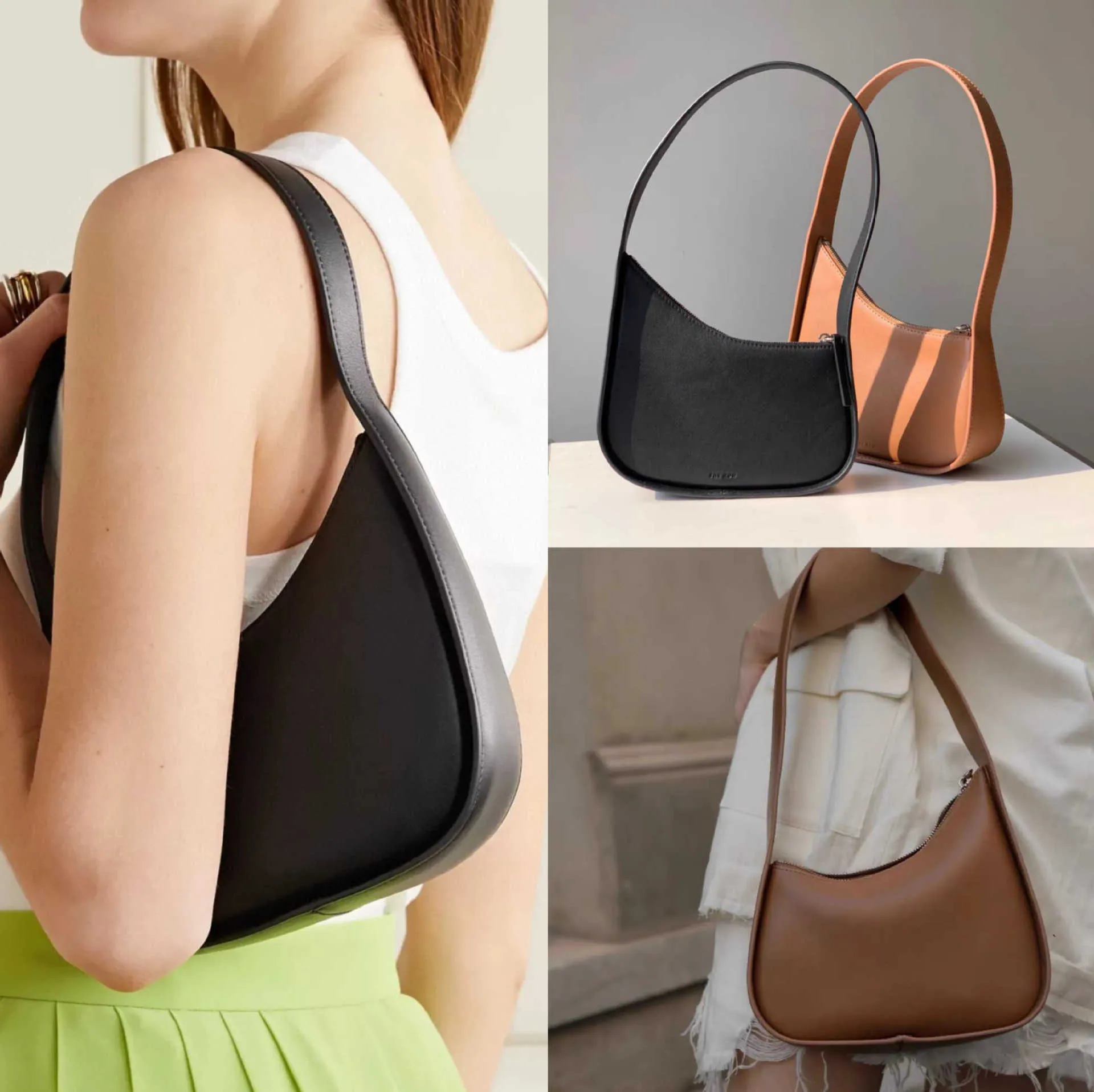 Kvällspåsar nischdesign Kvinnor Asymmetrisk fast färg Underarm Bag små axelpåsar Fashionabla mångsidiga damer blixtlås läderhandväska G230208