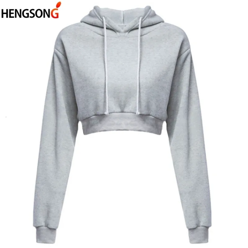 Hoodies voor dames sweatshirts mode dames crop top hoodies capuchon sweatshirts lente lange mouw korte sportkleding vrouwelijke pullovers tops 230209