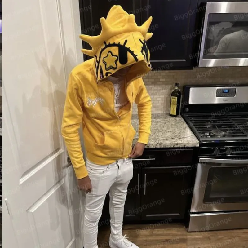 DHgate.com:Y2K Retro Lazy Style Multi-Angle Full Zip Hoodies