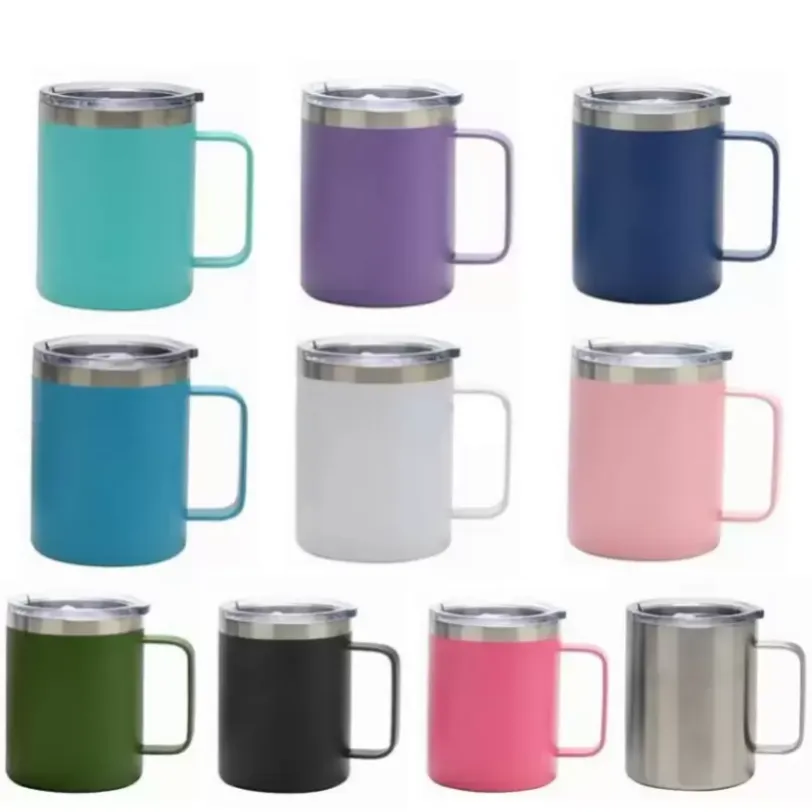 12oz Stainless Steel Insulated Coffee Mug with Handle, Double Wall