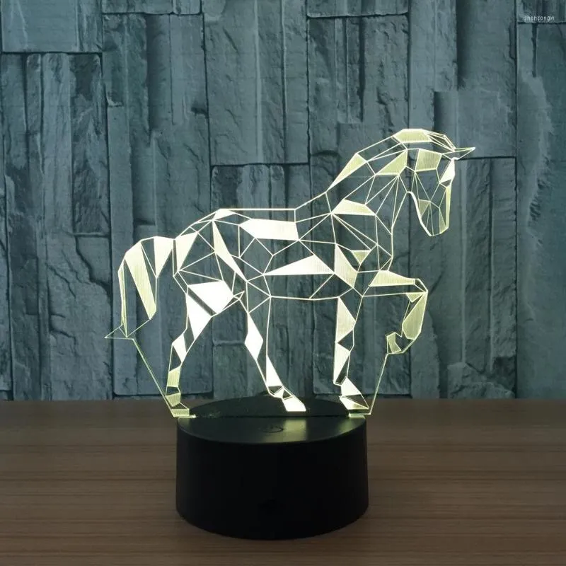 Lampada 3D a forma di cavallo con luci notturne VIP Drop Vi preghiamo di contattarci prima dell'acquisto