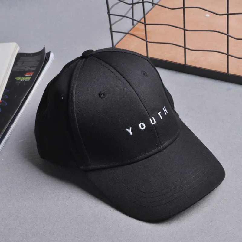 Gorras de béisbol 2019 Gorra de béisbol de verano Moda Hip Pop Gorras Carta juvenil Gorra Snapback Hombres Mujeres Primavera Algodón Gorras de béisbol negras sombreros Mujer G230209