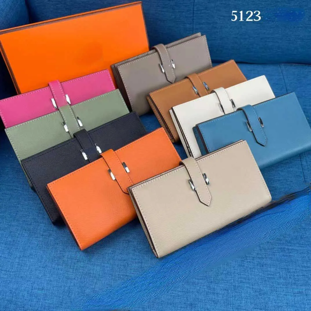 Designer de luxe Change Purse Card pack Sac à main en cuir de vachette Portefeuille Long Ultra-mince Moyen Long Femmes Casual Cuir Populaire Plusieurs cartes Vente directe d'usine