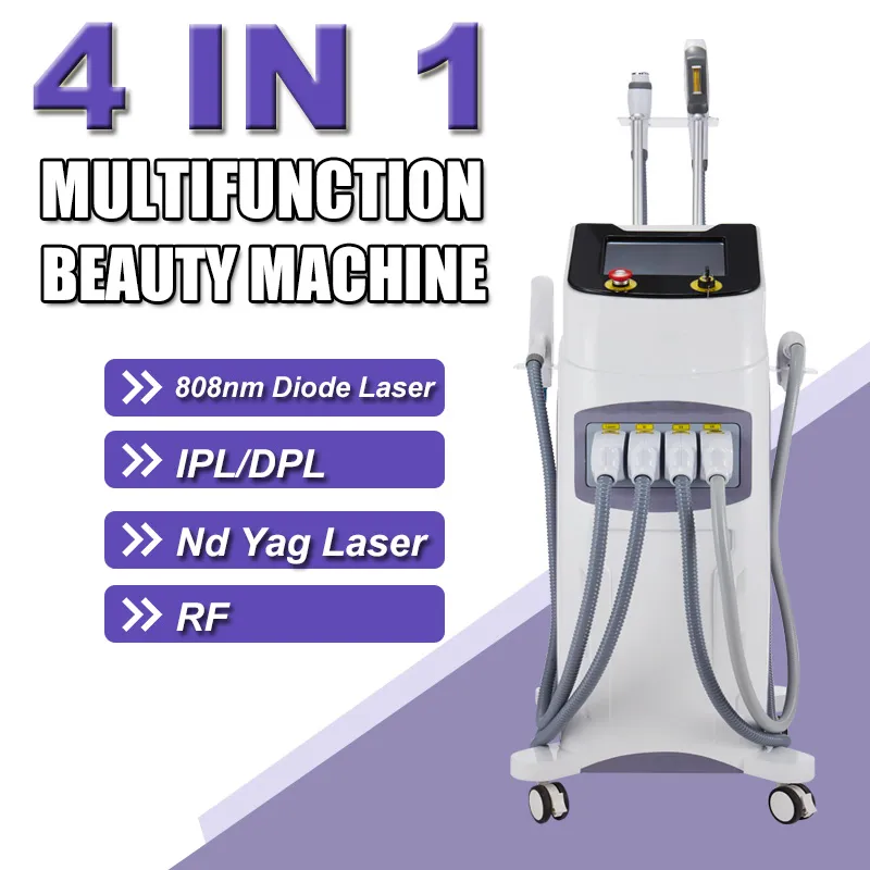 OPT IPL Laser Hair Removal Machine Nd Yag Laser Tattoo Pigment Removal RF Beauty Skin Care Rejuvenation Equipment Salon Home Use