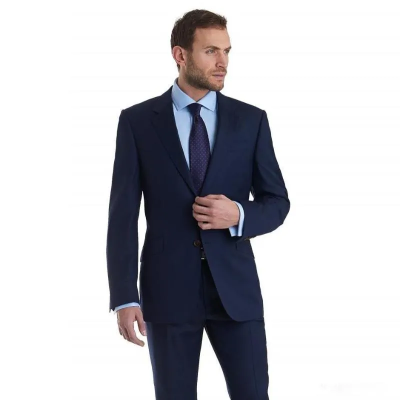 Costumes pour hommes Blazers sur mesure hommes costume garçons d'honneur deux boutons marié Tuxedos bal fête vêtements d'affaires formels (veste pantalon)