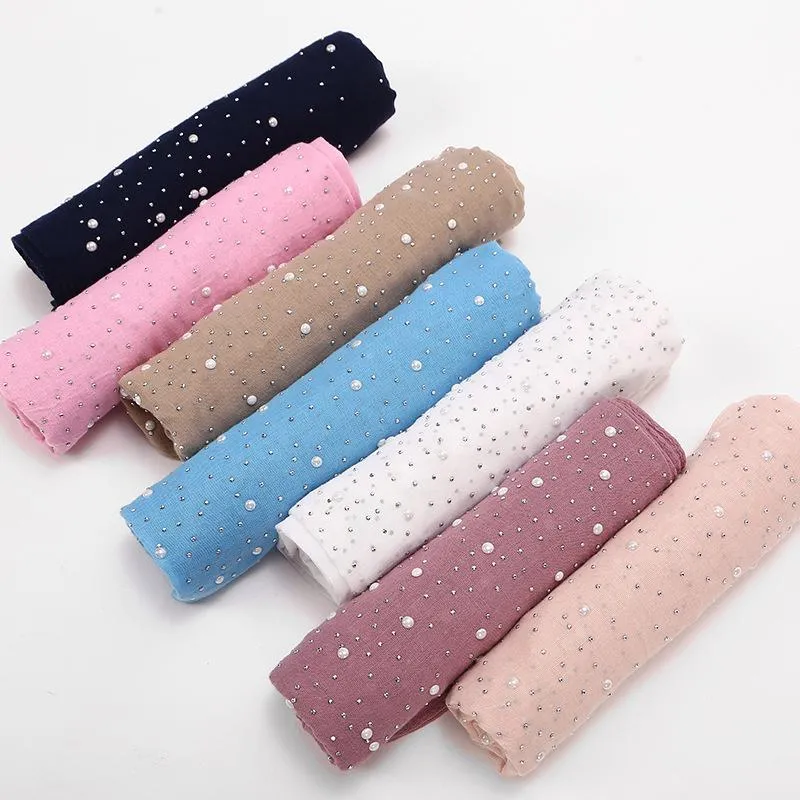 Sjaals modieuze en mooie snoepkleur diamant porselein katoen Sky star dames headscarf tulband femme scarfscarves