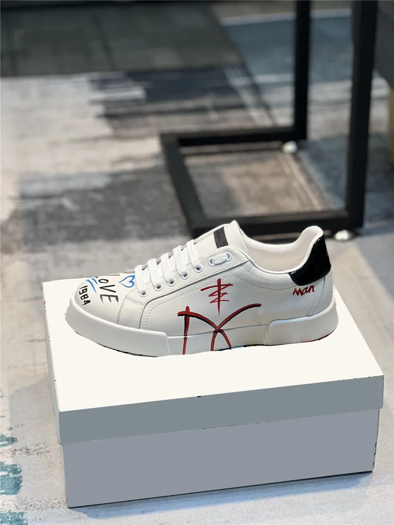 Meilleure qualité de luxe de luxe NS1 Logo en cuir rouge blanc tops basse bassin de Sorrento Print Flato Sneakers avec boîte