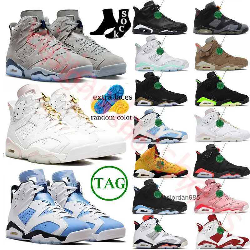 2023 New Washed Denim 6 6s Mens Basketball Shoes Sneaker University Blue Bordeaux Electric Green Cactus DMP 적외선 White Marely Rose Hare Men